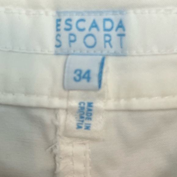 Escada Sport White Bermuda Shorts Rainbow Side Stripe - Picture 5 of 8